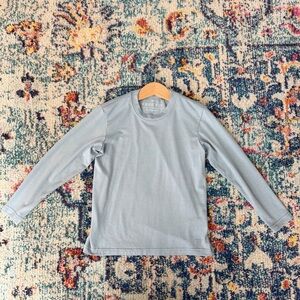 Free Fly toddler light gray bamboo lightweight long sleeve shirt